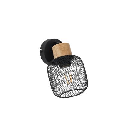 Brilagi - Seinale paigaldatav suunavalgusti BASKLITE 1xE27/15W/230V kummipuit/must