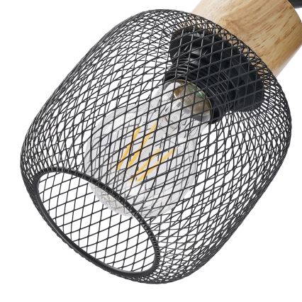 Brilagi - Seinale paigaldatav suunavalgusti BASKLITE 1xE27/15W/230V kummipuit/must
