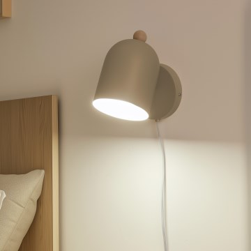 Brilagi - Seinale paigaldatav suunavalgusti GALLION 1xE27/15W/230V beež