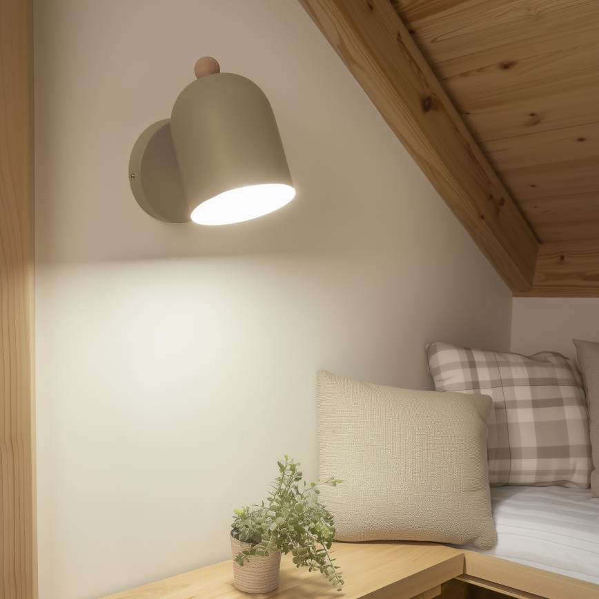 Brilagi - Seinale paigaldatav suunavalgusti GALLION 1xE27/15W/230V beež