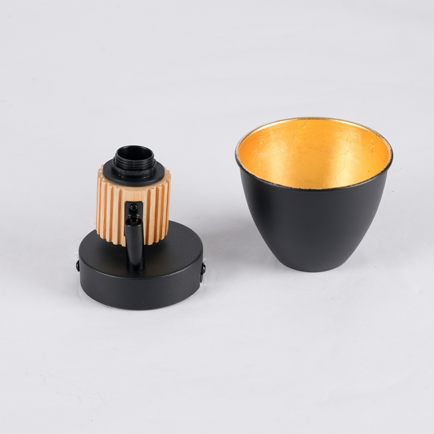 Brilagi - Seinale paigaldatav suunavalgusti ODENSE 1xE14/10W/230V puit/must