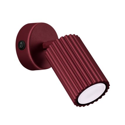 Brilagi - Seinale paigaldatav suunvalgusti CRESTO 1xGU10/10W/230V burgundipunane