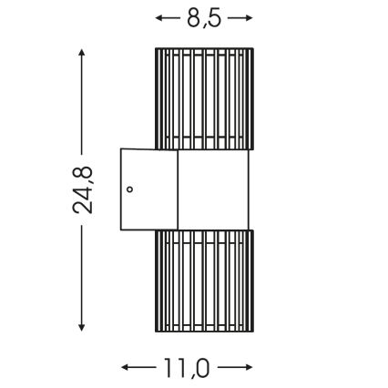 BRILAGI - Seinale paigaldatav välisvalgusti ARMOR 2xGU10/35W/230V IP44 hall
