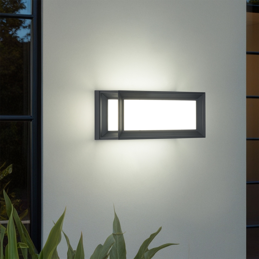 Brilagi - LED välisseinavalgusti liikumisanduriga PARKER LED/12W/230V antratsiit IP44