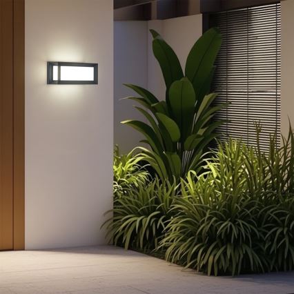 Brilagi - LED välisseinavalgusti liikumisanduriga PARKER LED/12W/230V antratsiit IP44