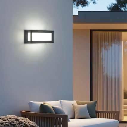 Brilagi - LED välisseinavalgusti liikumisanduriga PARKER LED/12W/230V antratsiit IP44