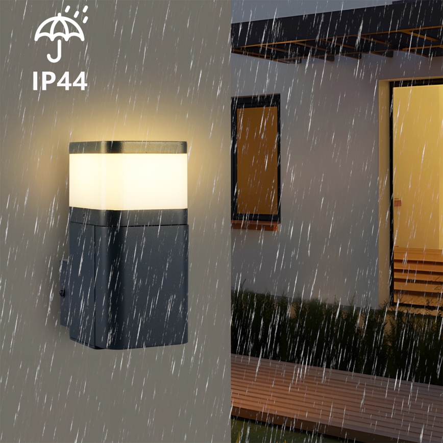 Brilagi - PILLAR välisseinavalgusti SCHUKO-pesaga 1xG9/11W/230V IP44 antratsiit