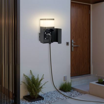 Brilagi - PILLAR välisseinavalgusti SCHUKO-pesaga 1xG9/11W/230V IP44 antratsiit