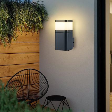 Brilagi - PILLAR välisseinavalgusti SCHUKO-pesaga 1xG9/11W/230V IP44 antratsiit