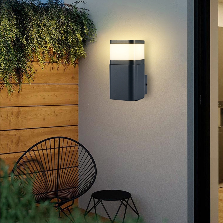 Brilagi - PILLAR välisseinavalgusti SCHUKO-pesaga 1xG9/11W/230V IP44 antratsiit