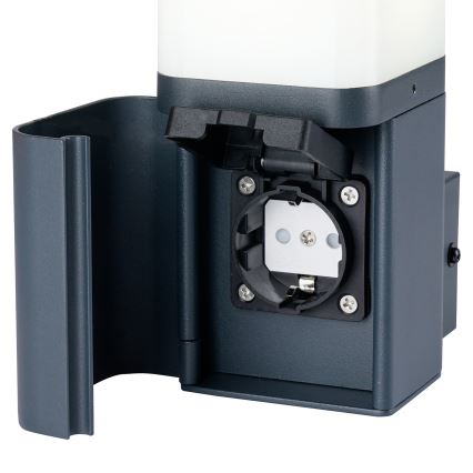 Brilagi - PILLAR välisseinavalgusti SCHUKO-pesaga 1xG9/11W/230V IP44 antratsiit