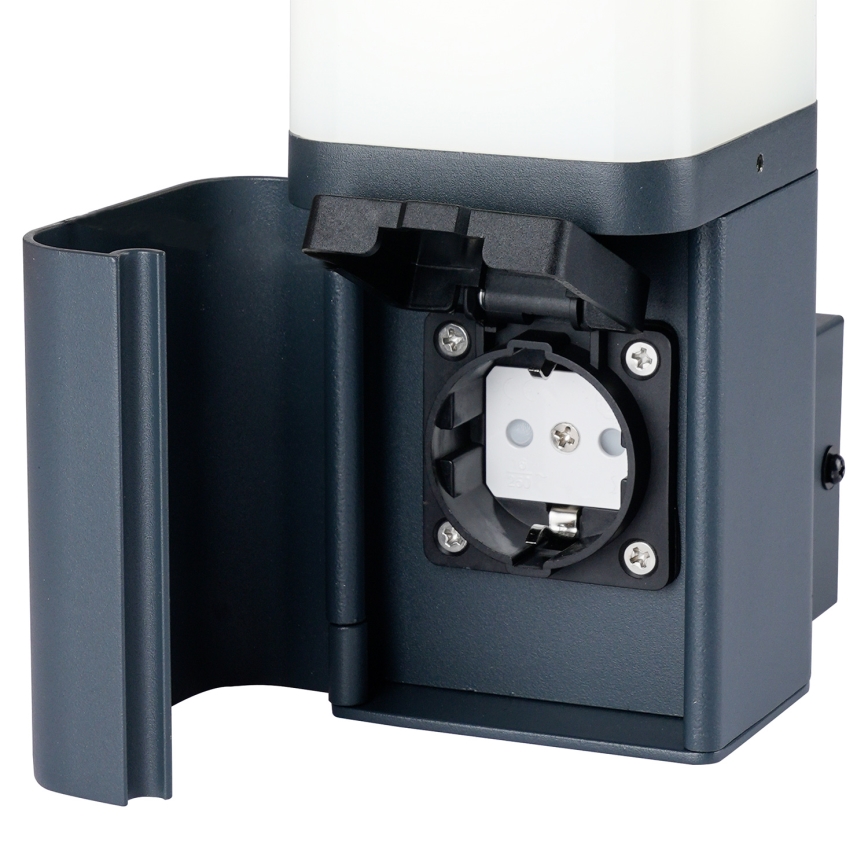Brilagi - PILLAR välisseinavalgusti SCHUKO-pesaga 1xG9/11W/230V IP44 antratsiit