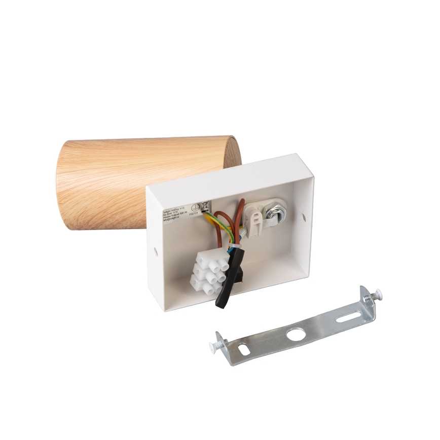 BRILAGI - seinale paigaldatav punktvalgusti lülitiga SELE 1xGU10/30W/230V valge/tamme dekor