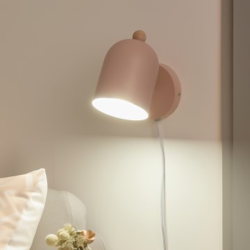 Brilagi - Seinale suunav valgusti GALLION 1xE27/15W/230V roosa