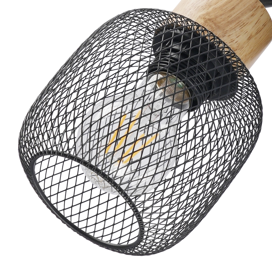 Brilagi - Seinane suunavalgusti BASKLITE 1xE27/15W/230V puit/must