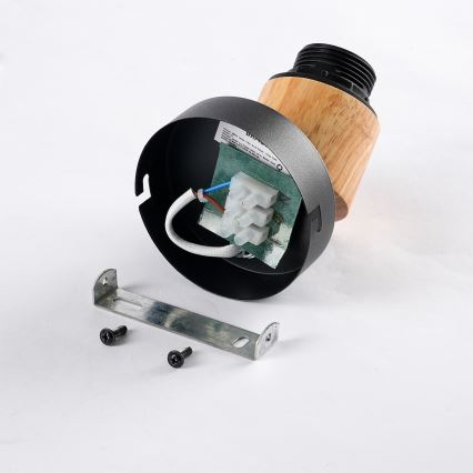 Brilagi - Seinane suunavalgusti BASKLITE 1xE27/15W/230V puit/must