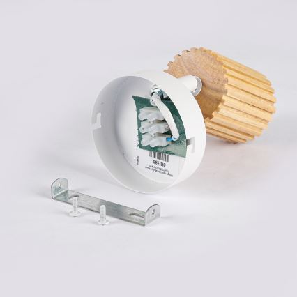 Brilagi - Seinane suunavalgusti MODERN WOOD 1xGU10/8W/230V kummipuu/valge