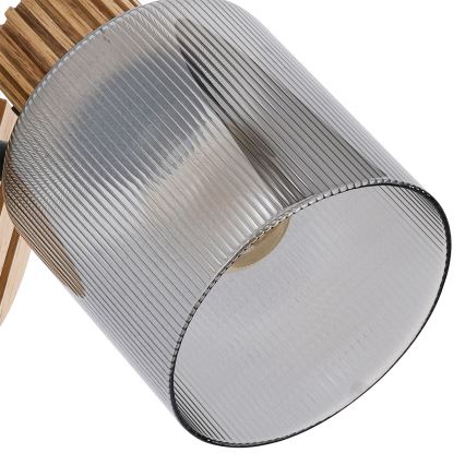 Brilagi - Seinapunktvalgusti HYGGE 1xE14/15W/230V kummipuit/suitsuhall