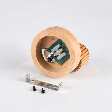 Brilagi - Seinapunktvalgusti HYGGE 1xE14/15W/230V kummipuit/suitsuhall