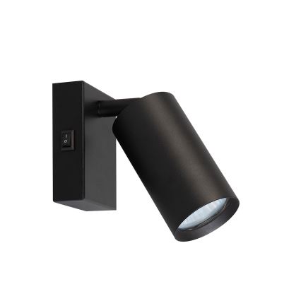 Brilagi - Seinale kinnitatav suunavalgusti lülitiga SELE 1xGU10/30W/230V must