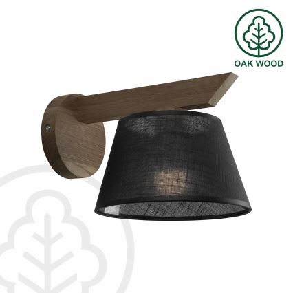 Brilagi - Seinavalgusti ANTHONY 1xE14/40W/230V tamm pähklipuu/must