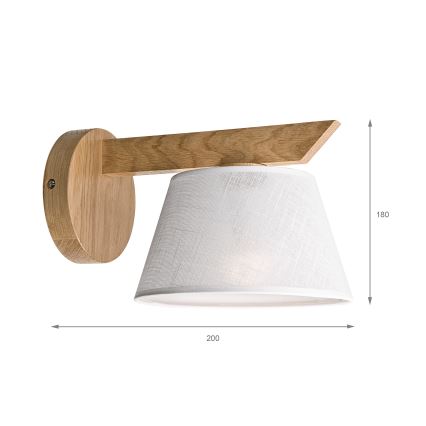 Brilagi - Seinavalgusti ANTHONY 1xE14/40W/230V tamm/valge