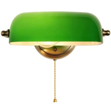 Brilagi - Seinavalgusti BANK OFFICE 1xE27/60W/230V messing/roheline