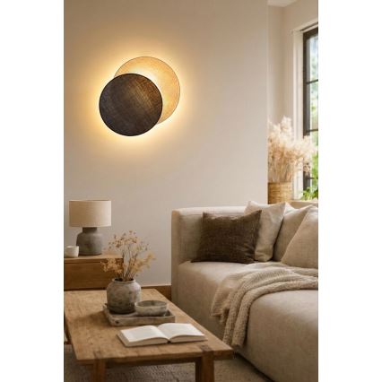Brilagi - Seinavalgusti CIRCLES 1xE27/60W/230V, läbimõõt 45 cm, kreem/pruun