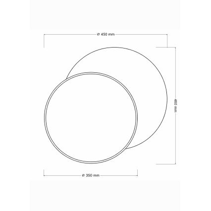 Brilagi - Seinavalgusti CIRCLES 1xE27/60W/230V, läbimõõt 45 cm, kreem/pruun