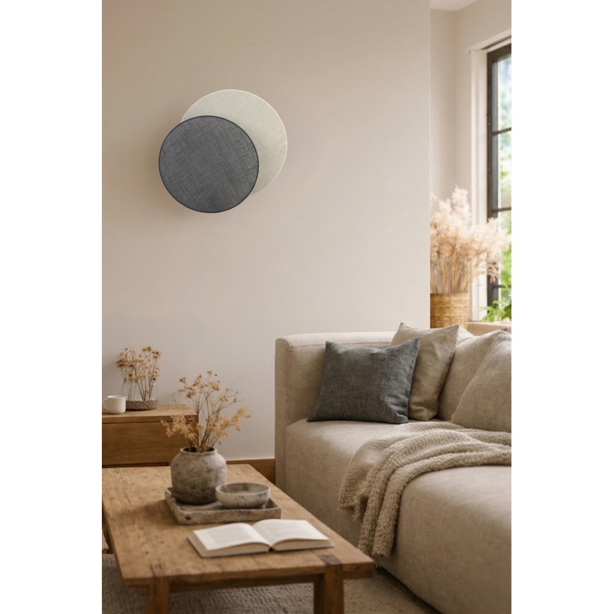 Brilagi - Seinavalgusti CIRCLES 1xE27/60W/230V, läbimõõt 45 cm, kreemjas/hall