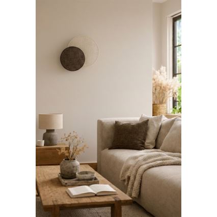 Brilagi - Seinavalgusti CIRCLES 1xE27/60W/230V Ø 35 cm kreemjas/pruun