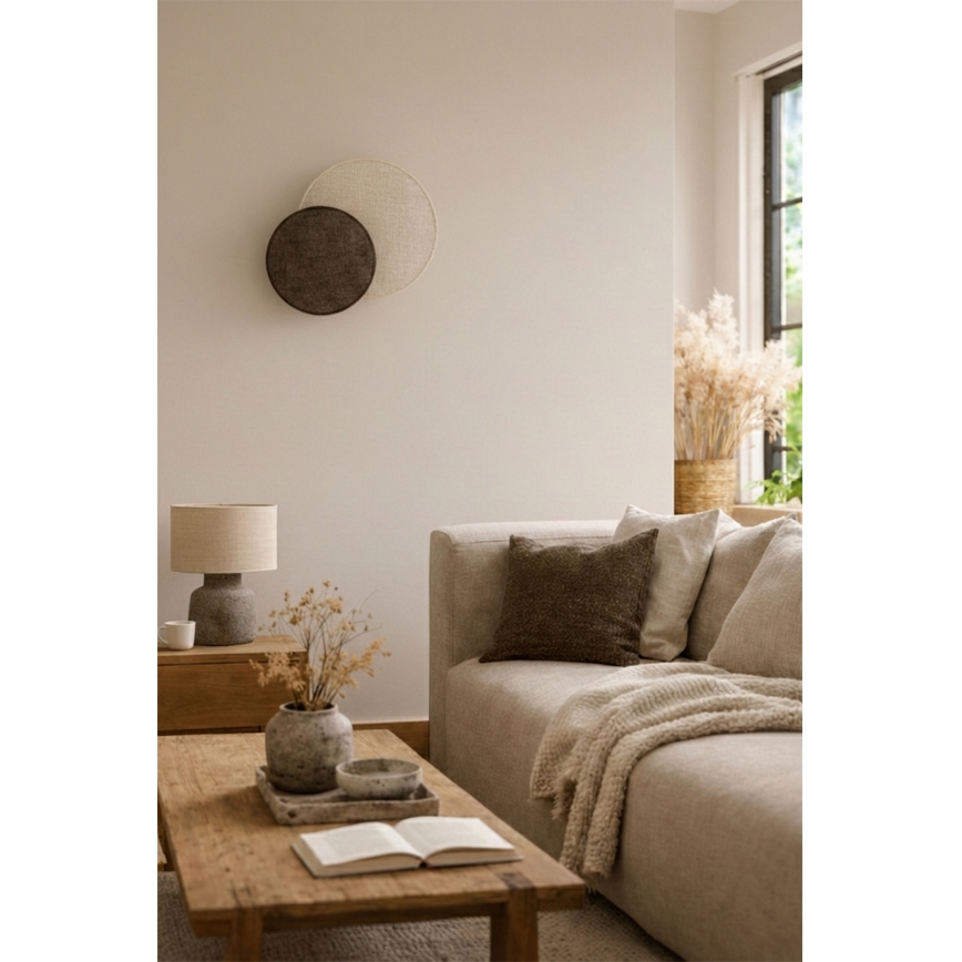 Brilagi - Seinavalgusti CIRCLES 1xE27/60W/230V Ø 35 cm kreemjas/pruun