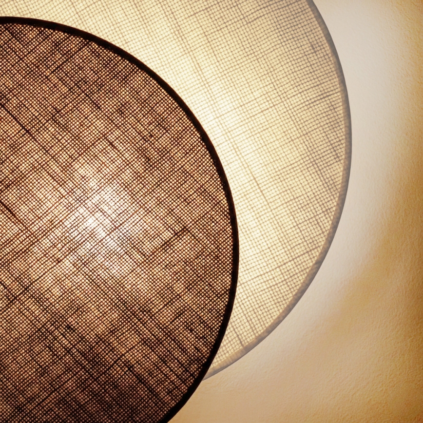 Brilagi - Seinavalgusti CIRCLES 1xE27/60W/230V Ø 35 cm kreemjas/pruun
