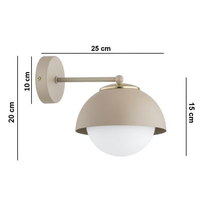 Brilagi - Seinavalgusti COSMO 1xE27/60W/230V beež/kuldne