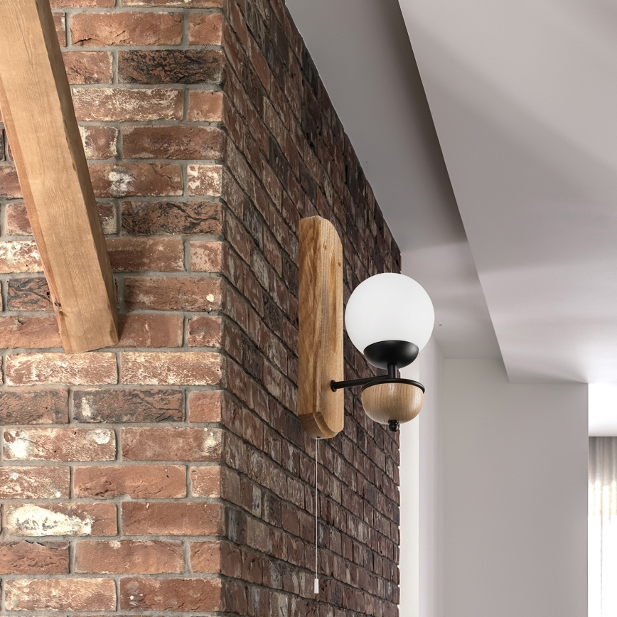 Brilagi - Seinavalgusti COTTAGE 1xG9/40W/230V tamm/valge