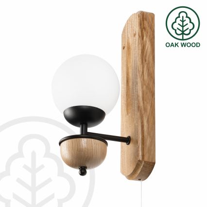 Brilagi - Seinavalgusti COTTAGE 1xG9/40W/230V tamm/valge