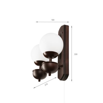 Brilagi - Seinavalgusti COTTAGE 2xG9/40W/230V pöök/valge
