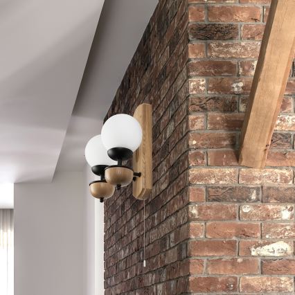 Brilagi - Seinavalgusti COTTAGE 2xG9/40W/230V tamm/valge