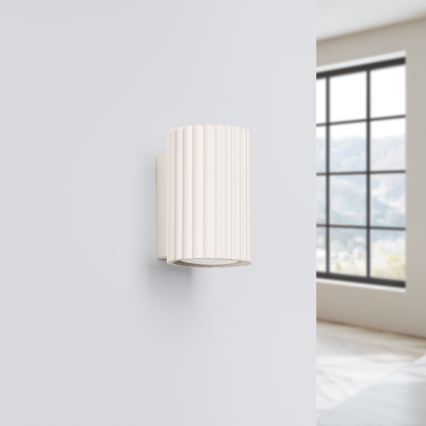 Brilagi - seinavalgusti CRESTO 1xGU10/10W/230V 10 cm kreemjas