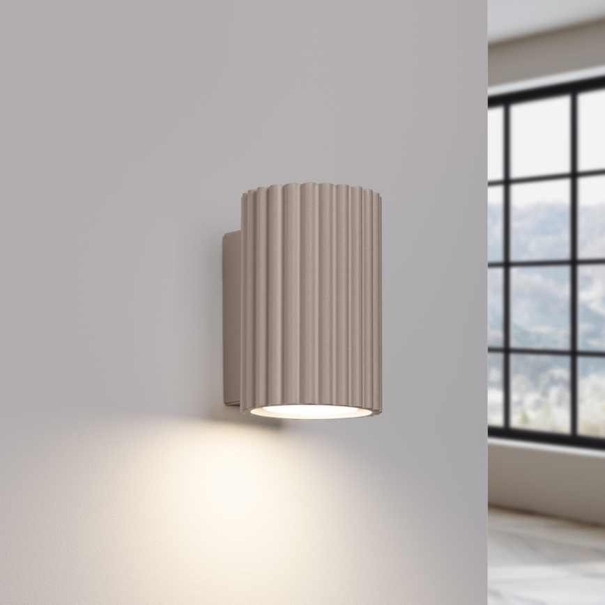Brilagi - Seinavalgusti CRESTO 2xGU10/10W/230V 10 cm taupe