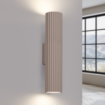 Brilagi - Seinavalgusti CRESTO 2xGU10/10W/230V 20 cm taupe