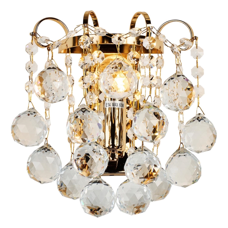 Brilagi - Seinavalgusti CRYSTAL 1xE14/60W/230V kuldne