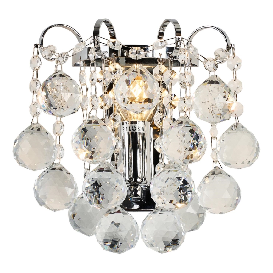 Brilagi - Seinavalgusti CRYSTAL 1xE14/60W/230V läikiv kroom