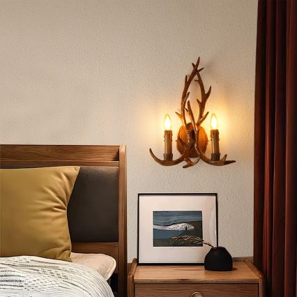 Brilagi - Seinavalgusti DEER 2xE14/10W/230V sarved