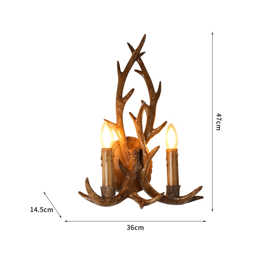 Brilagi - Seinavalgusti DEER 2xE14/10W/230V sarved