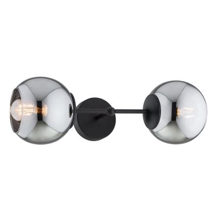 BRILAGI - Seinavalgusti DIOR 2xE27/60W/230V must/suitsuhall
