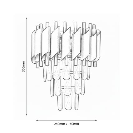 Brilagi - Seinavalgusti ECLIPSE 2xE14/10W/230V kuldne