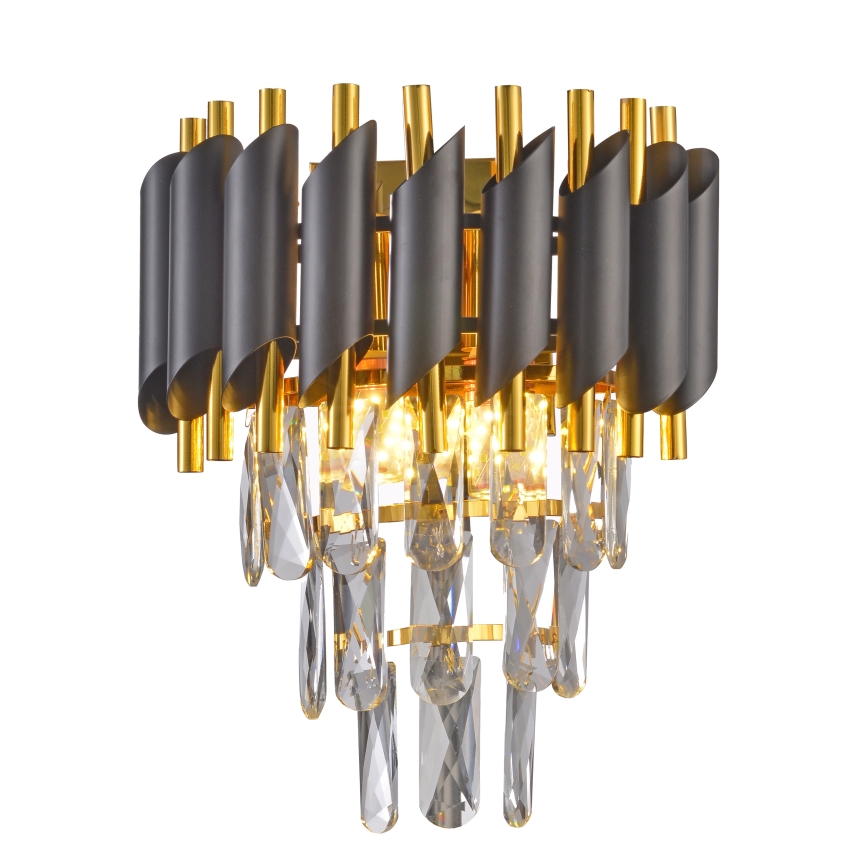 Brilagi - Seinavalgusti ECLIPSE 2xE14/10W/230V must/kuldne