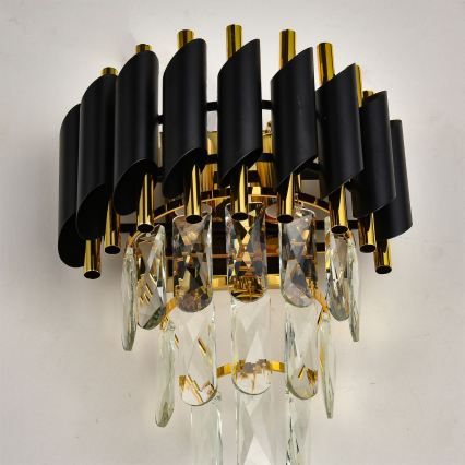 Brilagi - Seinavalgusti ECLIPSE 2xE14/10W/230V must/kuldne