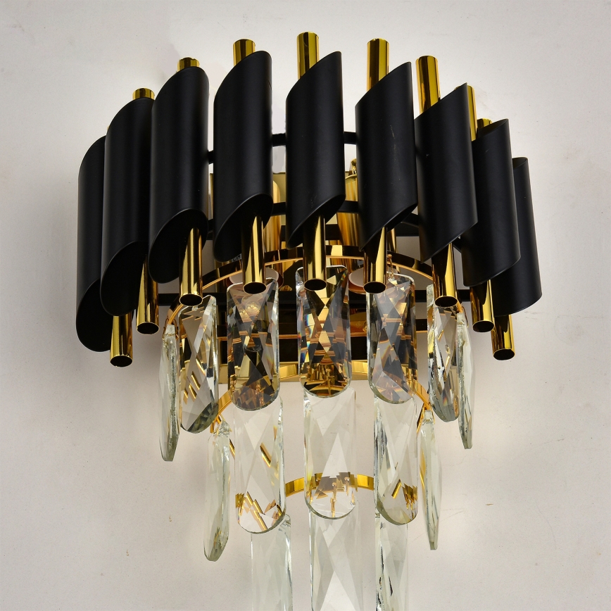 Brilagi - Seinavalgusti ECLIPSE 2xE14/10W/230V must/kuldne